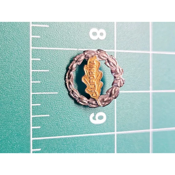 Vintage sterling and 10k mini brooch - Picture 5 of 6